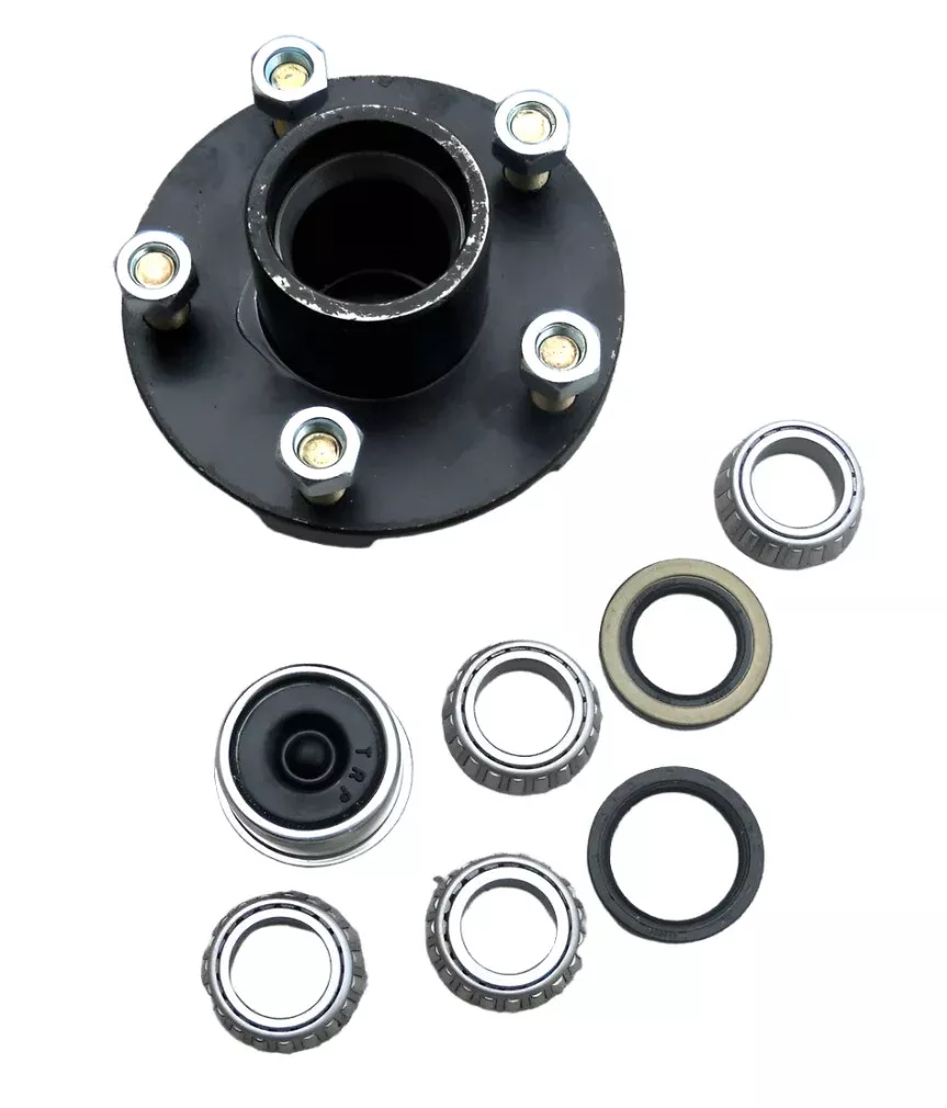 1 - 5 lug x4.5" Idler Hub with 2000# Bearing Kit Replace Snow Mobile Trailer Axle (RVIBT5450-KIT)
