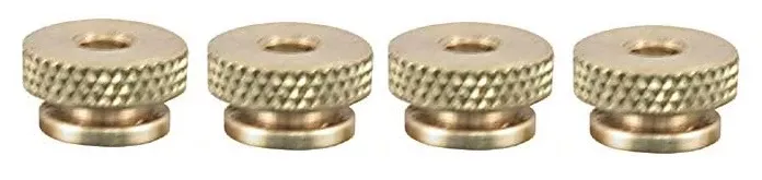 A-12408 Brass Knurled Spark Plug Nuts- Set Of 4