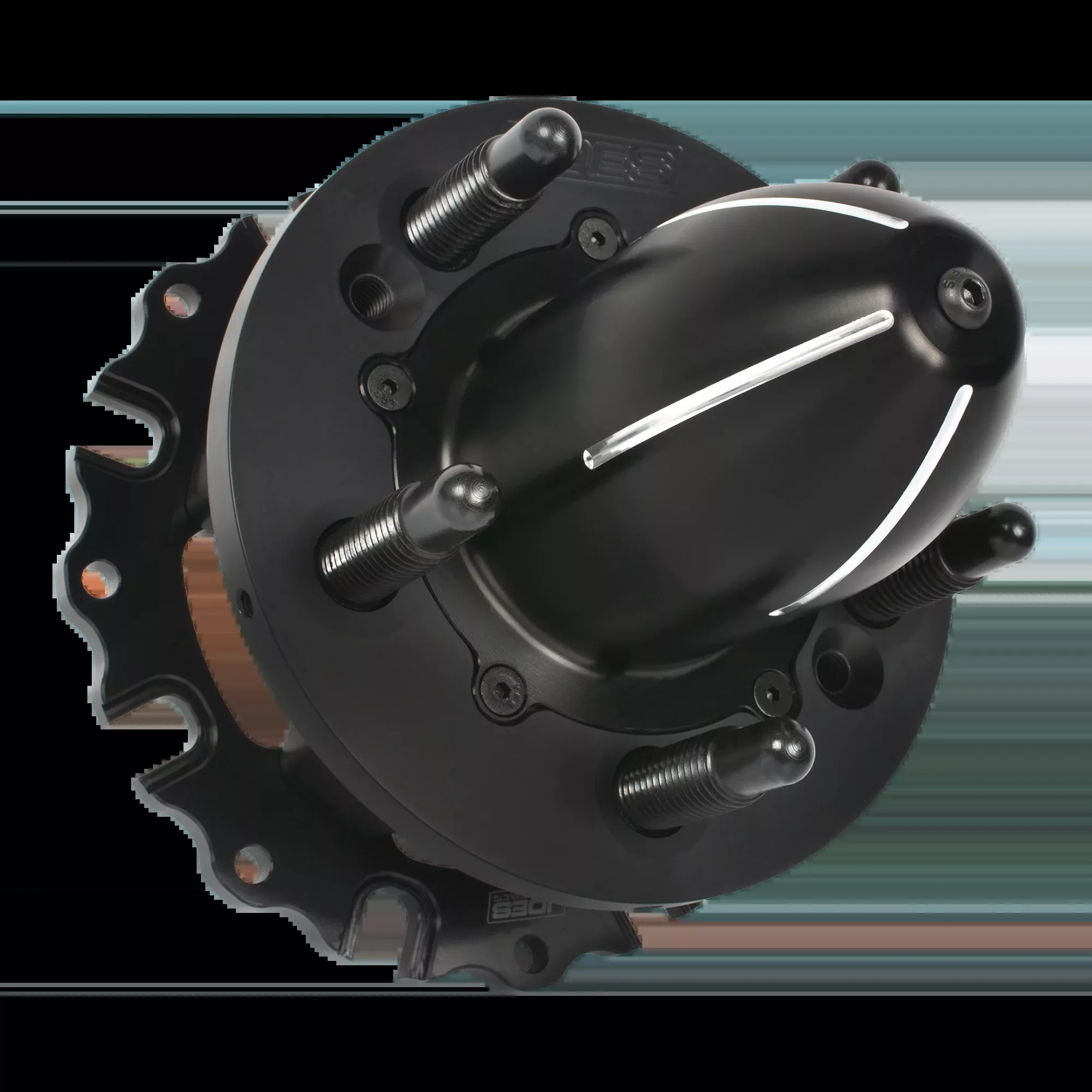 5x5 Billet Aluminum Front Hub Floater Style Hub Kit, Black