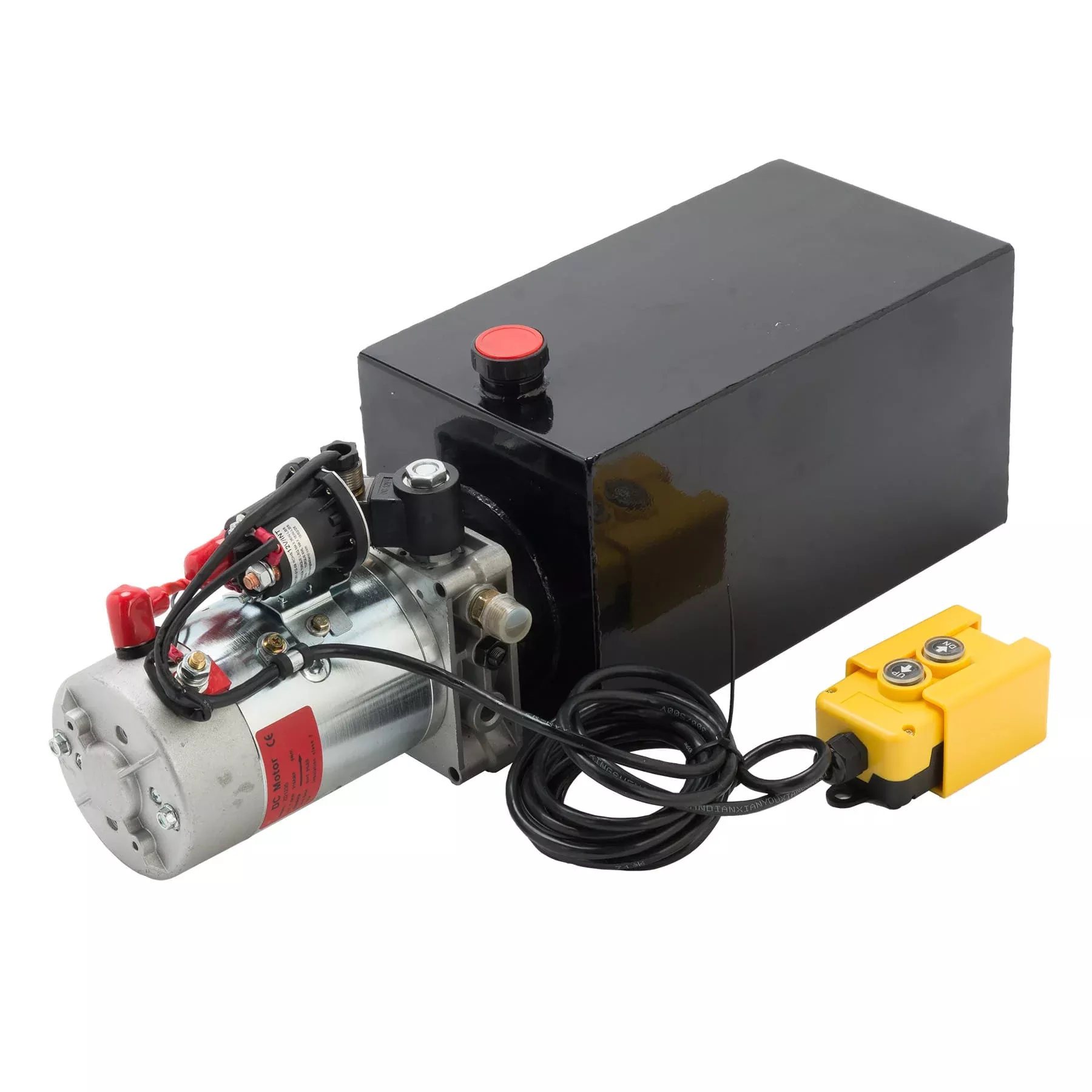 Single Acting Hydraulic Power Unit, 12V DC 10 Quart Hydraulic Pump